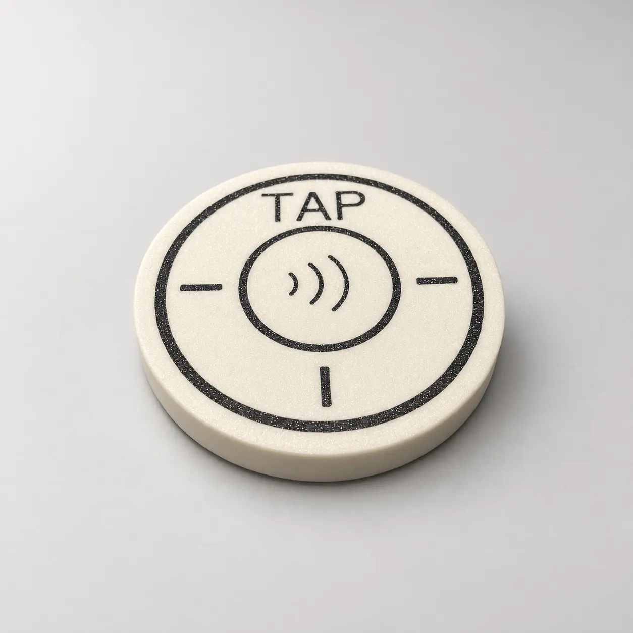 White Halo Pulse with black TAP lettering, rings and NFC symbol