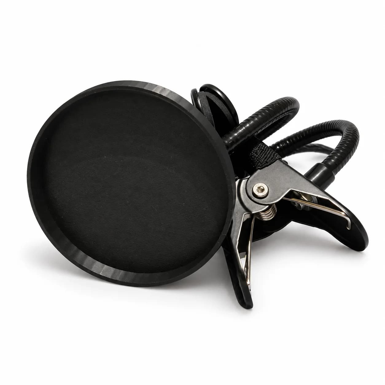 Mic stand adaptor only, with empty Tip Puck holder, flexible gooseneck and clip
